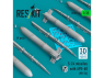 ResKit kit RS35-0014 Missiles S-24 avec APU-68 (4 pièces) Mi-24 imprimés en 3D 1/735