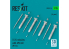 ResKit kit RS35-0014 Missiles S-24 avec APU-68 (4 pièces) Mi-24 imprimés en 3D 1/735