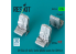 ResKit RSU35-0005 Sièges de pilote CH-54A S-64E Tarhe pour kit ICM (3 pièces) imprimés en 3D 1/35