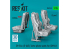 ResKit RSU35-0005 Sièges de pilote CH-54A S-64E Tarhe pour kit ICM (3 pièces) imprimés en 3D 1/35