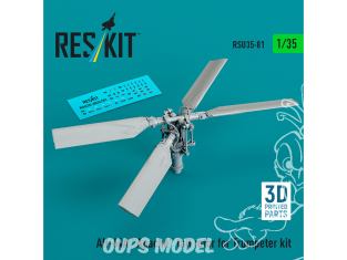 ResKit RSU35-0081 Rotor de queue AH-64 Apache pour kit Trumpeter imprimé en 3D 1/35