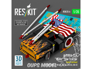 ResKit kit RSK35-0006 Kit de maquette imprimée en 3D du tracteur de remorquage Mule A/S32A-31A version courte 1/32