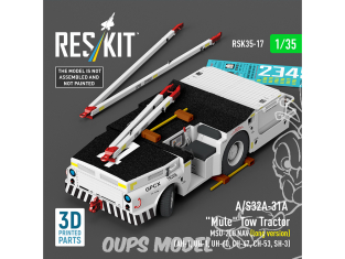 ResKit kit RSK35-0017 Kit imprimée en 3D du tracteur de remorquage Mule A/S32A-31A MSU-200 NAV version longue 1/35