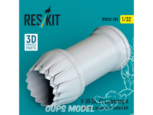 ResKit RSU32-0203 Tuyère d'échappement F-35A, C Lightning II pour kit Italeri impression 3D 1/35