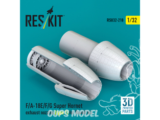 ResKit RSU32-0210 Tuyères d'échappement type1 pour maquette Revell F/A-18E/F/G Super Hornet impression 3D 1/35