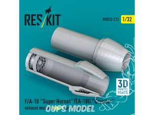 ResKit RSU32-0212 Tuyères d'échappement type 1 pour kit Trumpeter F/A-18 Super Hornet EA-18G Growler 1/35