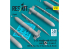 ResKit kit RS32-0566 Missiles S-24 avec APU-68 (4 pièces) imprimés en 3D 1/32