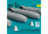 ResKit kit RS32-0597 Bombes au napalm BLU-1B (750 lb) à ailerons MXU-393/B 4p 3D 1/32