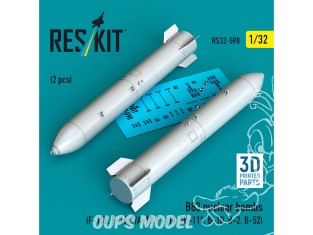 ResKit kit RS32-0590 Bombes nucléaires B83 2pièces imprimées en 3D 1/32