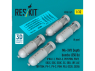 ResKit kit RS32-0571 Bombes de profondeur Mk-XVII 350 lb, 4 pièces, imprimées en 3D 1/32