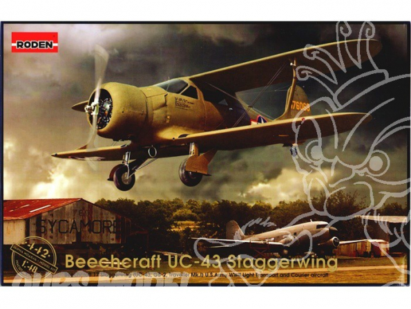 Roden maquettes avion 442 BEECHCRAFT UC-43 "STAGGERWING" 1/48