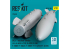 ResKit kit RS32-0589 Bombes nucléaires B43-1 2 pièces, imprimées en 3D 1/32
