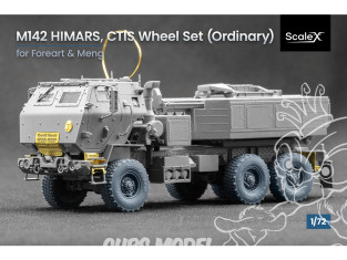 ScaleX accessoire militaire WM-72003 HIMARS set de roues ordinaires avec CTIS Foreart / Meng 1/72