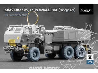 ScaleX accessoire militaire WM-72003S HIMARS set de roues affaissées avec CTIS Foreart / Meng 1/72