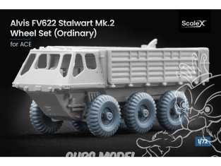 ScaleX accessoire militaire WM-72004 Alvis FV622 Stalwart Mk.2 set de roues ordinaires Ace 1/72