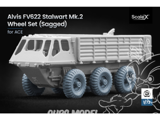 ScaleX accessoire militaire WM-72004S Alvis FV622 Stalwart Mk.2 set de roues affaissées Ace 1/72