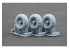 ScaleX accessoire militaire WM-72004S Alvis FV622 Stalwart Mk.2 set de roues affaissées Ace 1/72