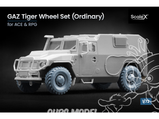 ScaleX accessoire militaire WM-72009 GAZ Tiger set de roues ordinaires Ace / RPG 1/72