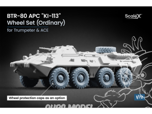 ScaleX accessoire militaire WM-72013 BTR-80 APC KI-113 set de roues ordinaires Ace / Trumpeter 1/72