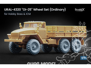 ScaleX accessoire militaire WM-72016 URAL-4320 OI-25 set de roues ordinaires Hobby Boss / Icm 1/72