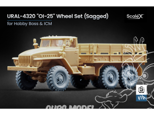 ScaleX accessoire militaire WM-72016S URAL-4320 OI-25 set de roues affaissées Hobby Boss / Icm 1/72