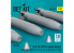 ResKit kit RS32-0598 Bombes au napalm LU-1B 750 lb à ailerons MXU-469/B 4p 3D 1/32