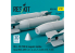 ResKit kit RS32-0598 Bombes au napalm LU-1B 750 lb à ailerons MXU-469/B 4p 3D 1/32