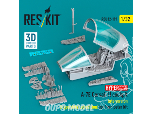 ResKit RSU32-0191 A-7E Corsair II, cockpit tardif, édition hyperdétaillée kit Trumpeter 3D 1/32