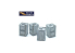 Gecko Models 16GM0040 Ensemble de bidons d'essence britanniques de 4 gallons Early 1/16