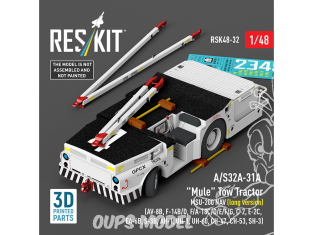ResKit kit RSK35-0032 Kit imprimée en 3D du tracteur de remorquage Mule A/S32A-31A MSU-200 NAV version longue 1/48