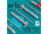 ResKit kit RS48-0566 Missiles S-24 avec APU-68 (4 pièces) imprimés en 3D 1/48