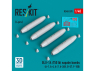 ResKit kit RS48-0578 Bombes au napalm BLU-1A 750 lb 4 pièces Impression 3D 1/48