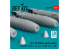 ResKit kit RS48-0597 Bombes au napalm BLU-1B (750 lb) à ailerons MXU-393/B 4p 3D 1/48