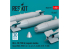 ResKit kit RS48-0597 Bombes au napalm BLU-1B (750 lb) à ailerons MXU-393/B 4p 3D 1/48
