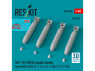 ResKit kit RS48-0598 Bombes au napalm BLU-1B 750 lb à ailerons MXU-469/B 4p 3D 1/48