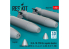 ResKit kit RS48-0598 Bombes au napalm BLU-1B 750 lb à ailerons MXU-469/B 4p 3D 1/48