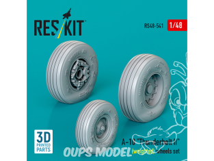 ResKit kit RS48-0541 Jeu de roues A-10 Thunderbolt II lestées imprimées en 3D 1/48