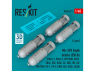 ResKit kit RS48-0571 Bombes de profondeur Mk-XVII 350 lb, 4 pièces, imprimées en 3D 1/48