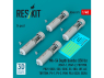 ResKit kit RS48-0573 Bombes de profondeur Mk-54 de 350 lb 4 pièces imprimées en 3D 1/48