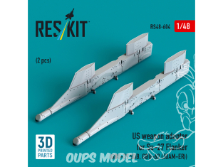 ResKit kit RS48-0604 Adaptateur d'armement américain pour Su-27 Flanker (2 pièces) GBU-39 SDB, GBU-62 JDAM-ER 3D 1/48