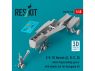ResKit kit d'amelioration avion RSU48-0310 F/A-18A, B, C, D Baies train d'atterrissage avec roues kit Hasegawa 3D 1/48