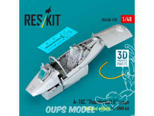 ResKit kit d'amelioration avion RSU48-0539 Cockpit A-10C Thunderbolt II édition détaillée pour kit GWH imp 3D 1/48