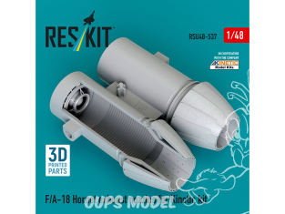 ResKit kit d'amelioration avion RSU48-0537 Tuyères d'échappement pour maquette Kinetic du F/A-18 Hornet impression 3D 1/48