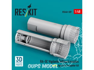 ResKit kit d'amelioration avion RSU48-0509 Buses d'échappement RA-5C Vigilante type early pour kit Trumpeter Impression 3D 1/48