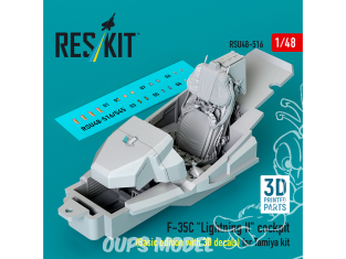 ResKit kit d'amelioration avion RSU48-0516 Cockpit du F-35C Lightning II Édition de base avec décalcomanies 3D Kit Tamiya 1/48