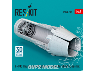ResKit kit d'amelioration avion RSU48-0583 Buse d'échappement du F-105 Thunderchief pour kit HobbyBoss imprimé en 3D 1/48