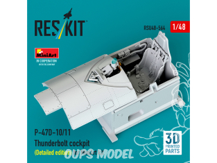 ResKit kit d'amelioration avion RSU48-0564 Cockpit P-47D-10/11 Thunderbolt Édition détaillée pour kit MiniArt 1/48