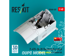 ResKit kit d'amelioration avion RSU48-0587 Cockpit P-47D-26-28 Thunderbolt, Édition détaillée kit MiniArt 1/48