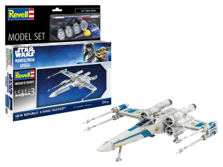 Revell maquette Star Wars 66791 Model Set The Mandalorian: New Republic X-Wing Fighter avec peinture et accessoires de base 1/57