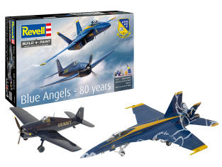 Revell maquette avion 05613 Coffret cadeau 80ans des Blue Angels avec peinture et accessoires de base 1/72